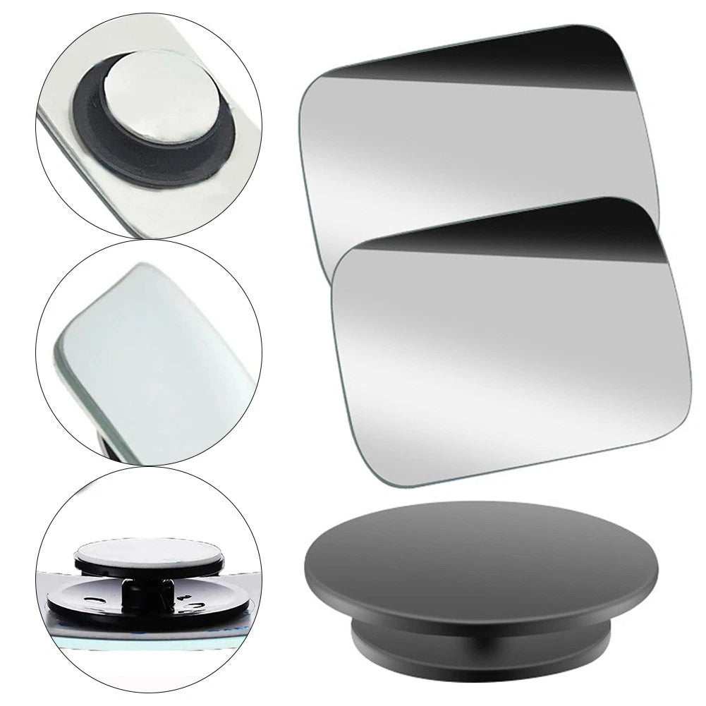 2 Pack Blind Spot Mirrors for Universal Fit (Convex Lens)