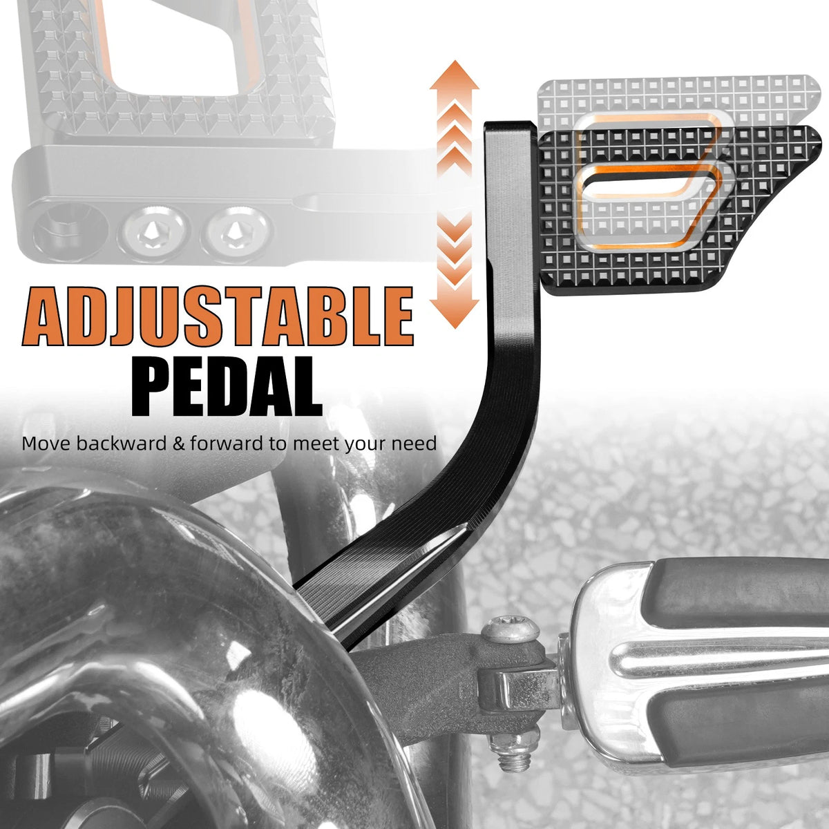 Adjustable Rear Brake Pedal Lever for Harley Dyna Super Glide (2006–2017)