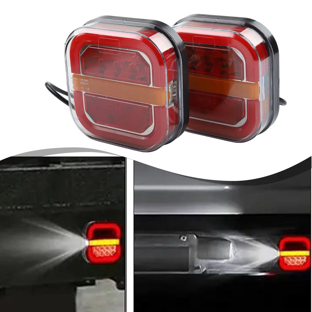 12/24V Trailers Brake Lights Trailer Lighting 28 LEDs PC And Plastic Material