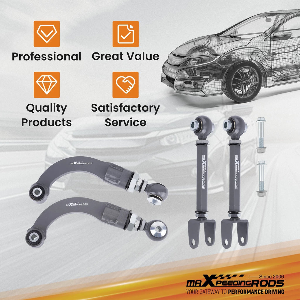 Adjustable Rear Toe Trailing Camber Control Arms Kit for Ford Mustang (2015–2023)