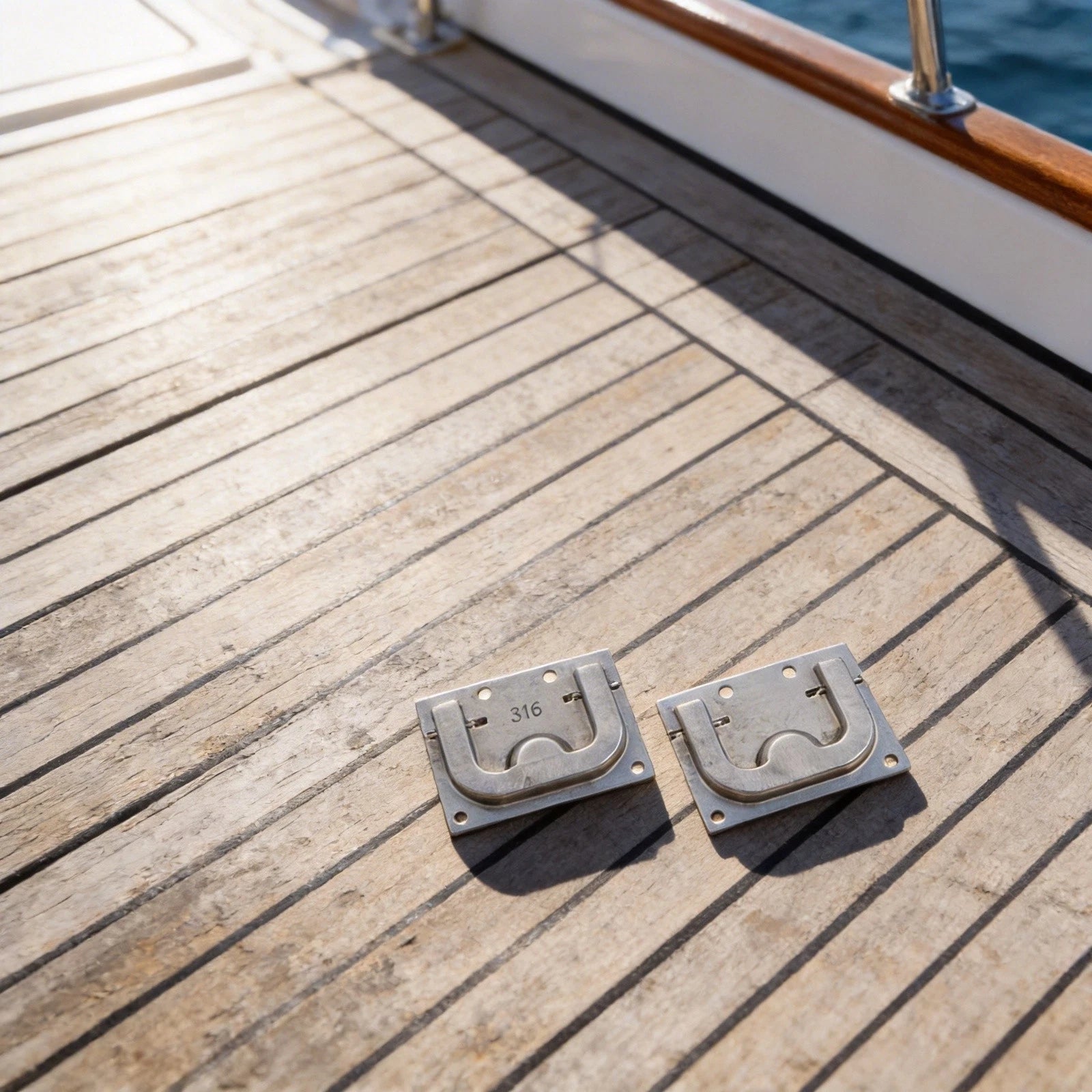 Flush Mount Ring Pull Handle for Boat Deck Hatch and Cabinets