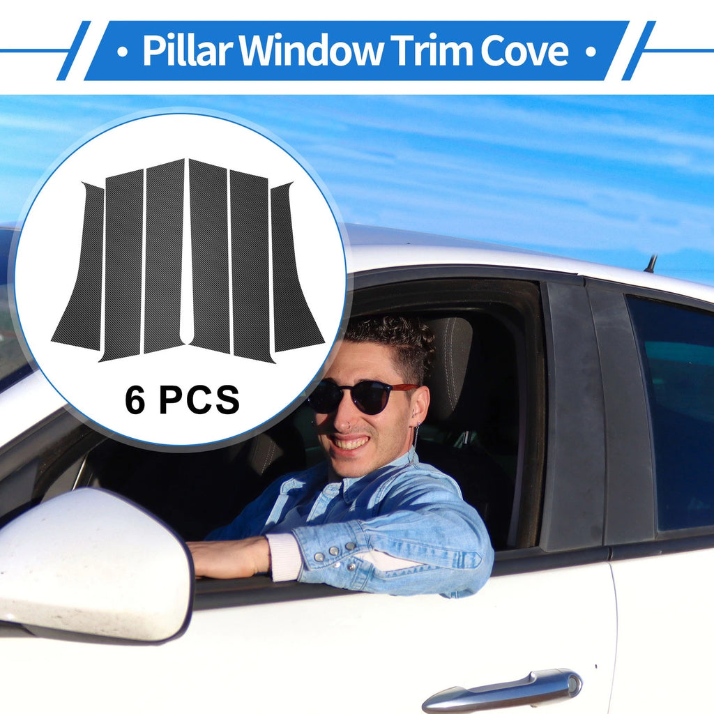 6Pcs Door Pillar Window Trim Replacement for Mitsubishi Outlander (2013–2023)