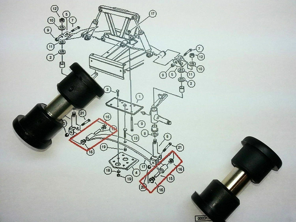 Leaf Spring Bushing for EZGO TXT, Club Car DS (1012303, 1015583)