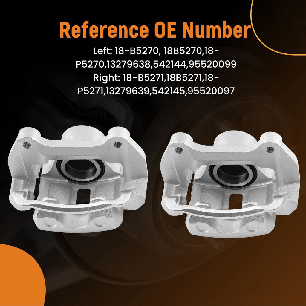 Front Disc Brake Calipers w/ Brackets for Buick Regal/Cascada (2011–2019)