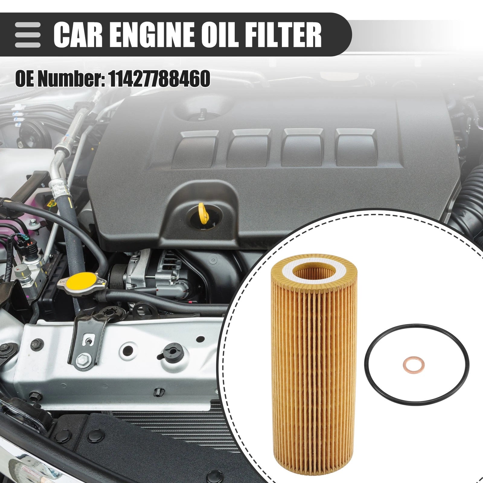 Engine Oil Filter with Gasket for BMW X5 3.0L L6 (2009–2013)