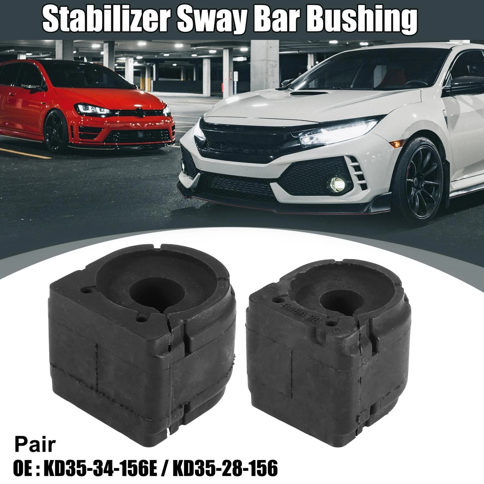 Sway Bar Bushing Pair Front Rear Replacement for Mazda (2002–2015)