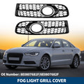 Front Fog Light Grill Pair Replacement for Audi A4 B7 S4 (2005–2008)
