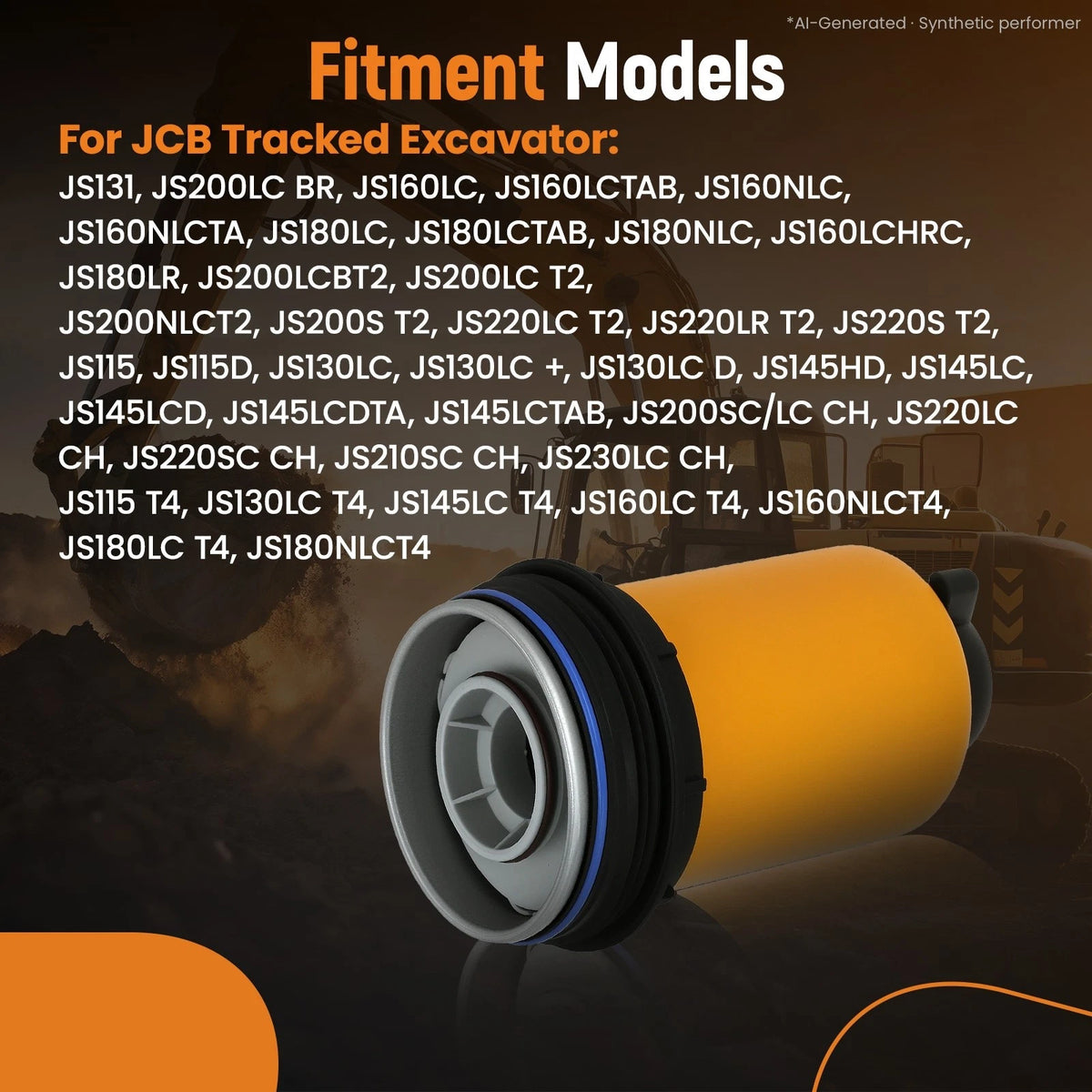 Fuel Filter for JCB JS131 JS145HD Excavator (320/07382, 320/A7351)