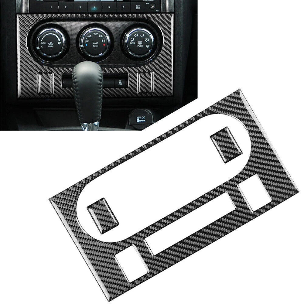 3X Interior AC Panel Cover Trim Carbon Fiber for Dodge Challenger (2008–2014)