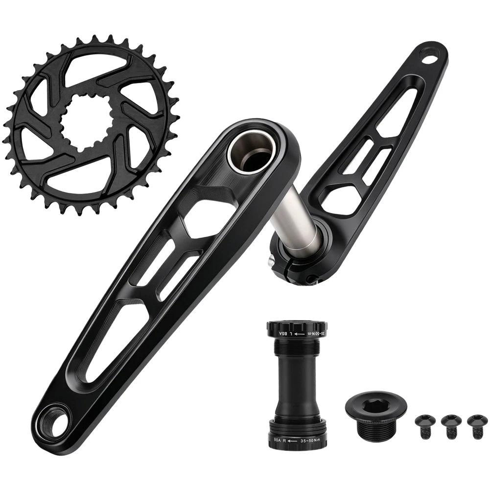 Aluminum Hollow Crankset 165mm/170mm 3-Bolt Direct Mount System