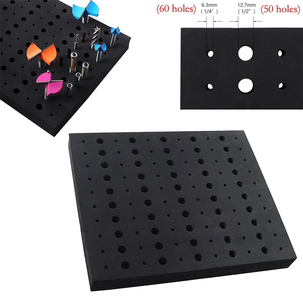 Router Bit Storage Tray for 110 Bits (Fits 1/4" and 1/2" Shank Bits)