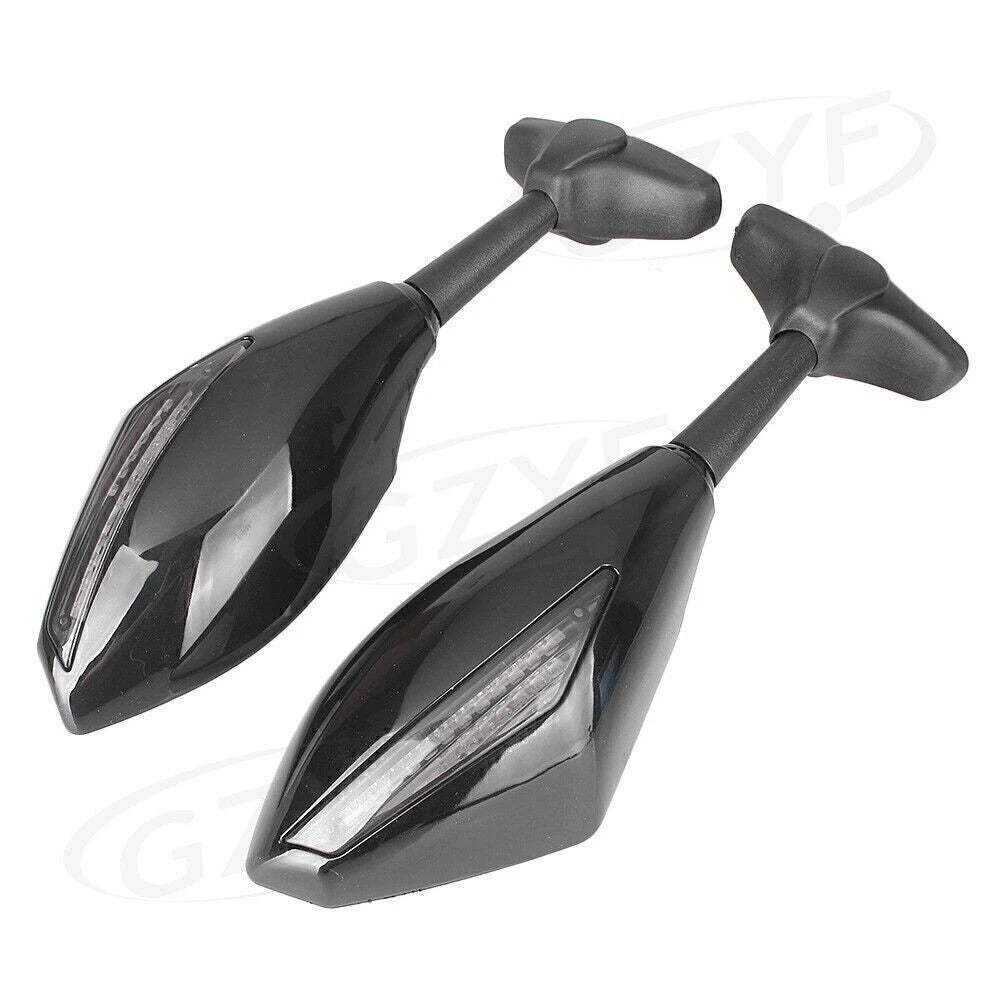 Rearview Side Mirrors with LED Turn Signal for Daytona 675R (2013–2016)