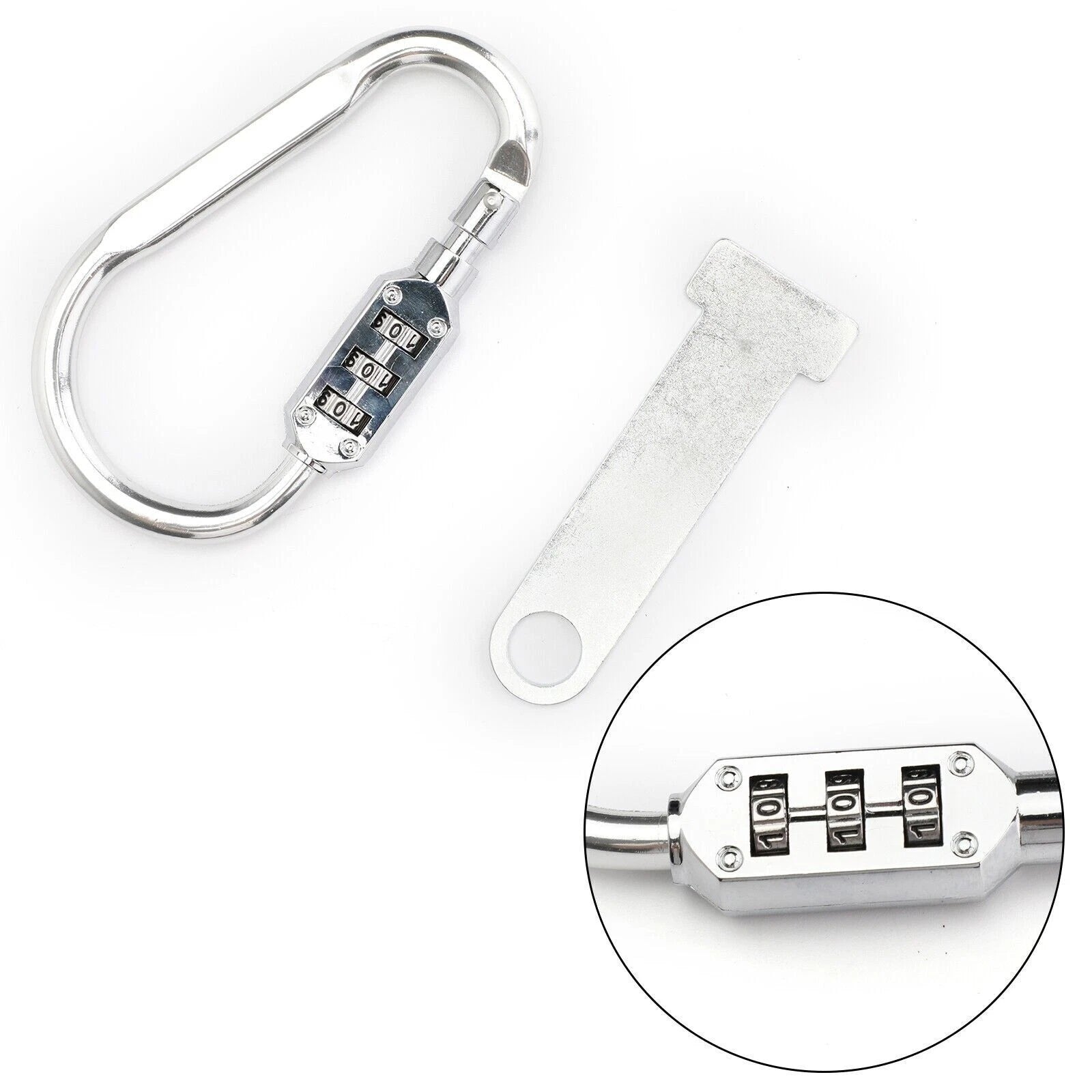 Helmet Lock Quick Release Buckle Fastener +T Bar for Motorcycle Scooter Bike