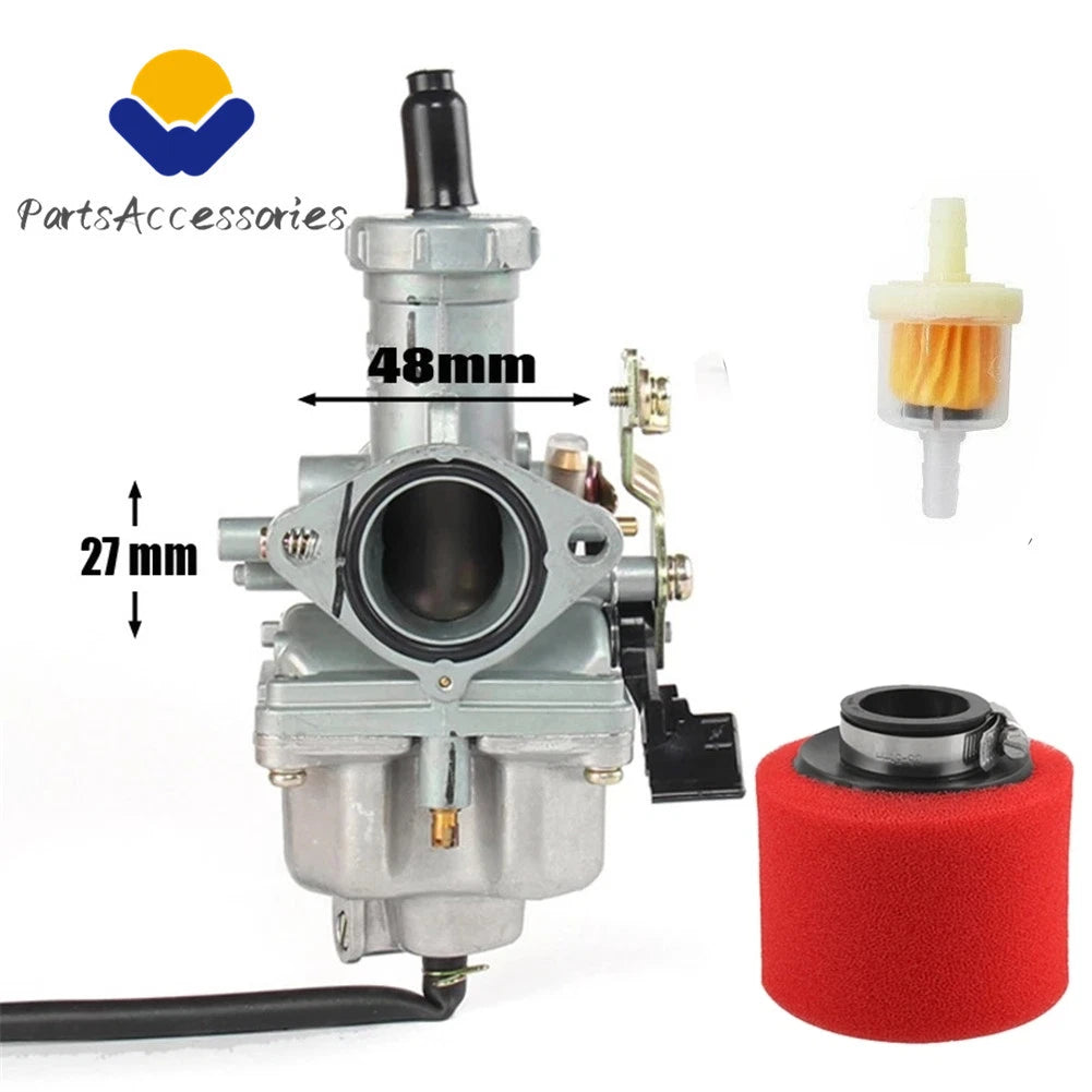 Carburetor & Air Filter for Suzuki DR125, Honda ATC200, CB125S, XR50R, TRX250X