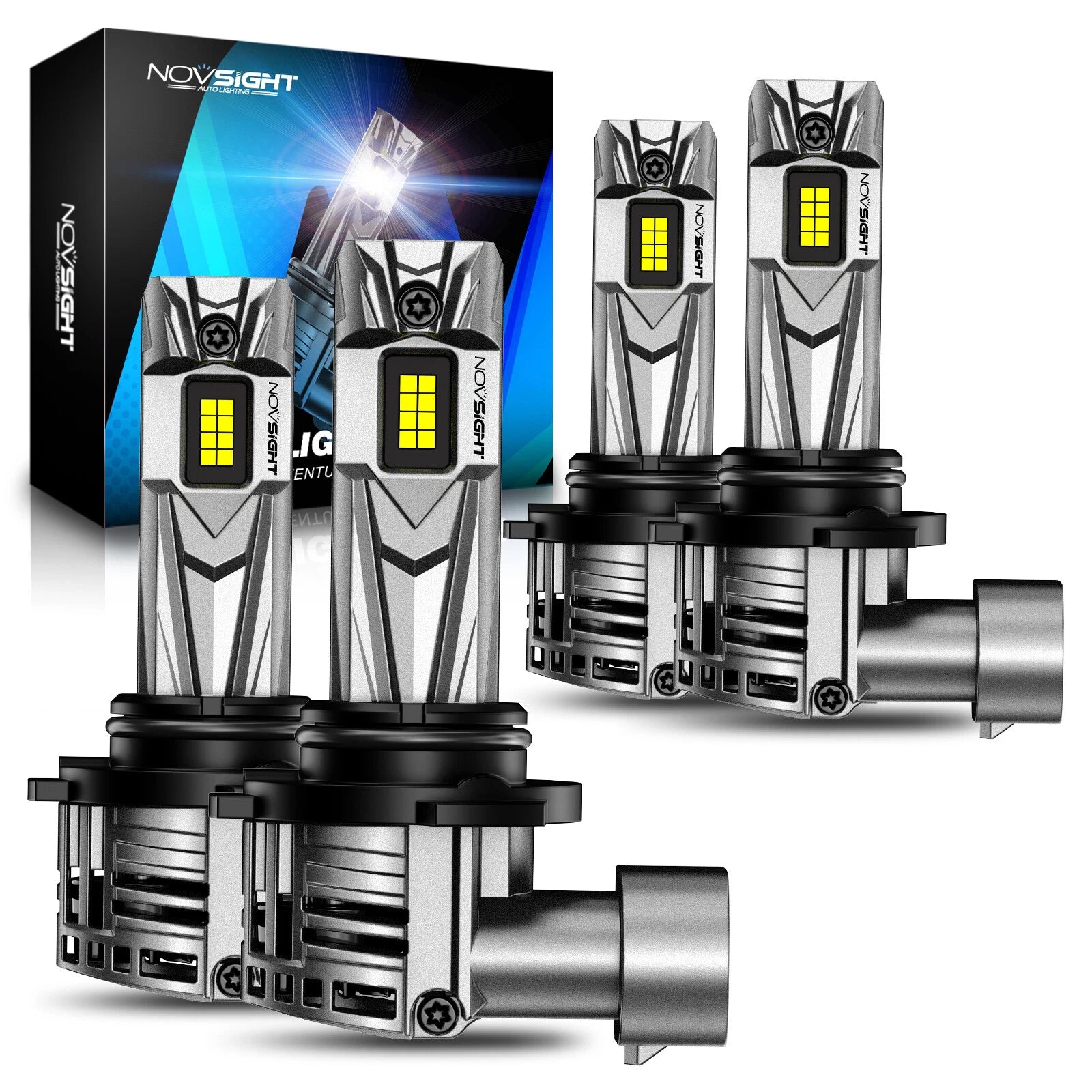 2X LED Headlight Bulb Conversion Kit for NOVSIGHT 9005 9006 (High/Low Beam)