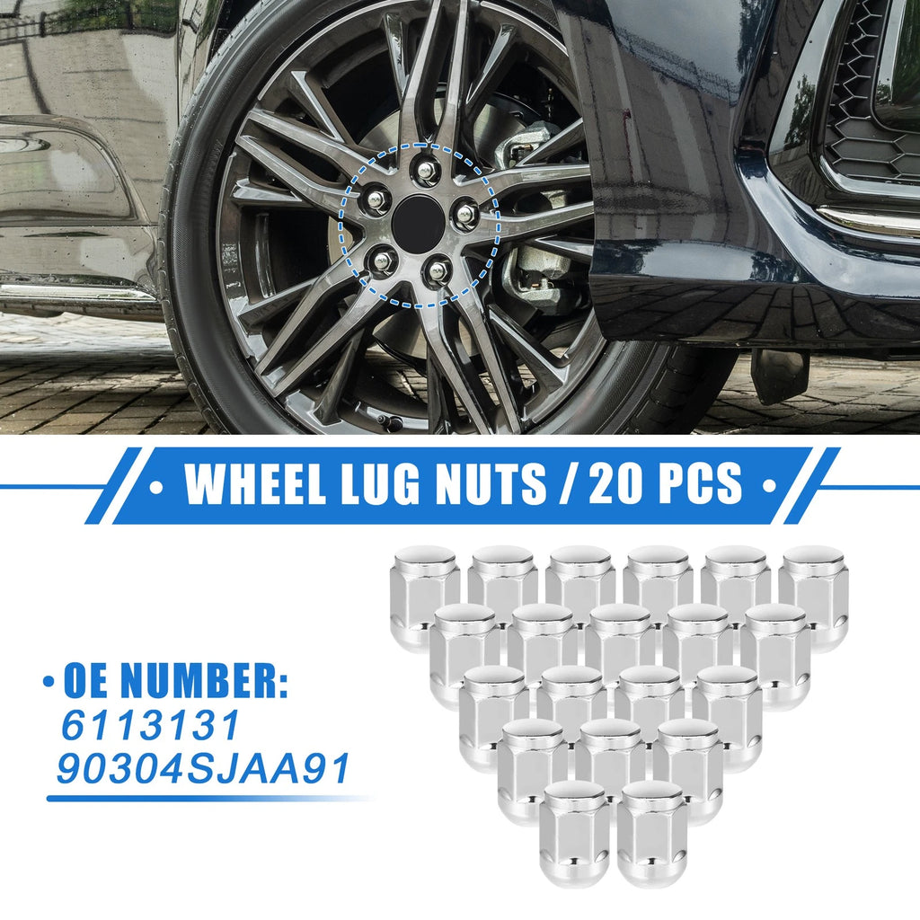 20 Pcs Wheel Lug Nuts M14x1.5 Replacement for Honda Civic (2017–2021)