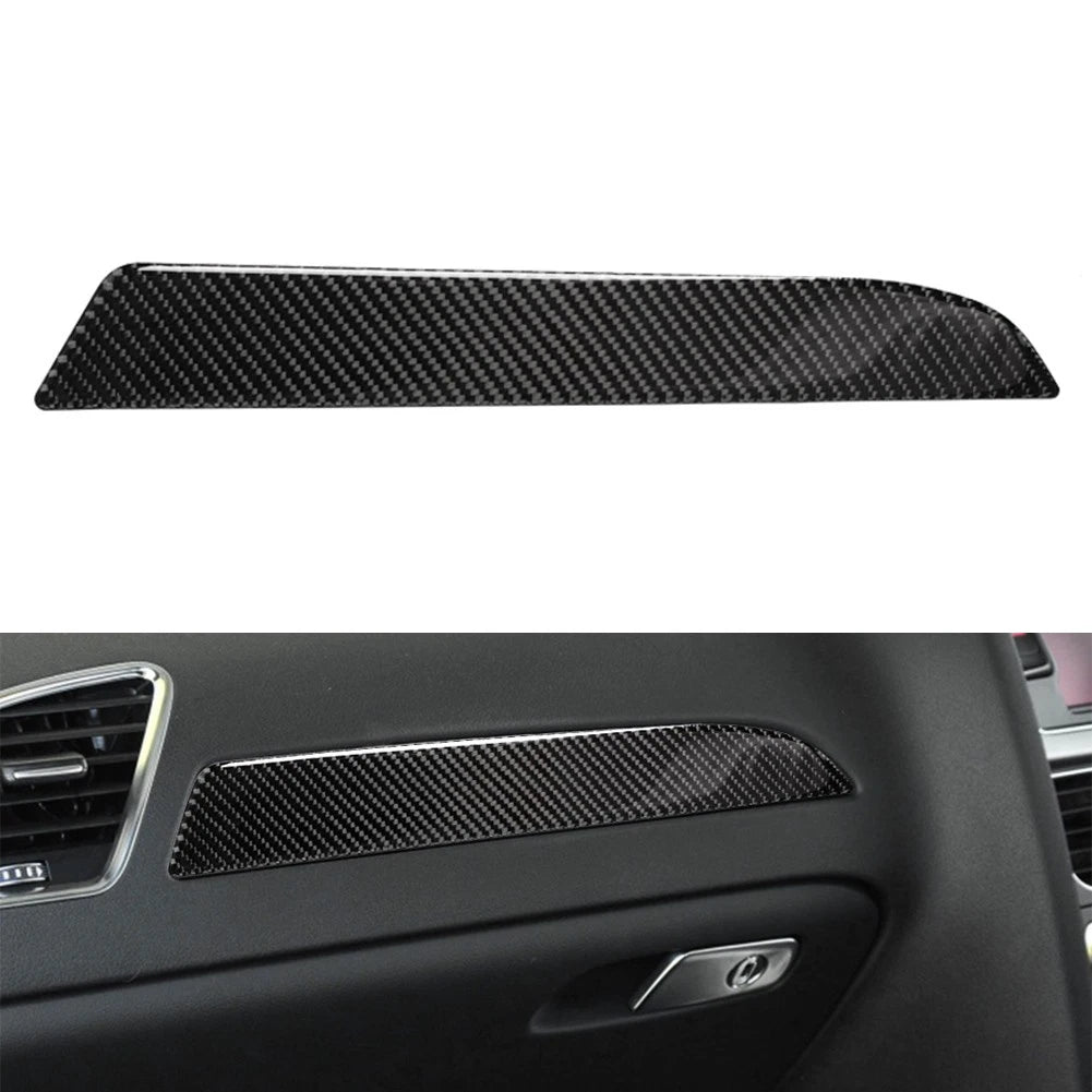 1x Carbon Fiber Interior Copilot Dashboard Panel Trim Cover For Audi A4 B8 A5