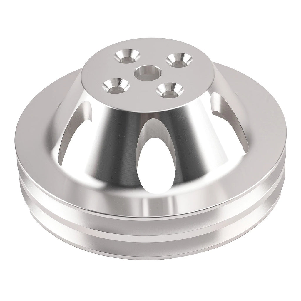 Chrome Water Pump Pulley for Chevy Big Block 396-454 (Short Version)