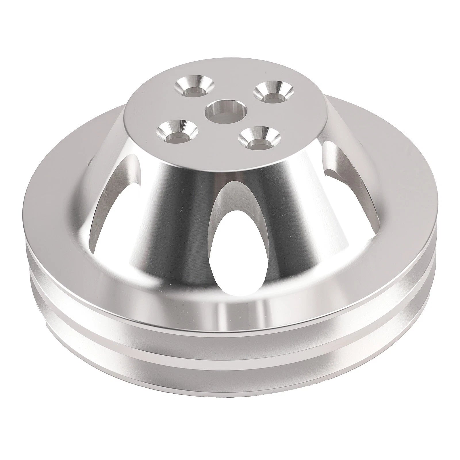 Chrome Water Pump Pulley for Chevy Big Block 396-454 (Short Version)