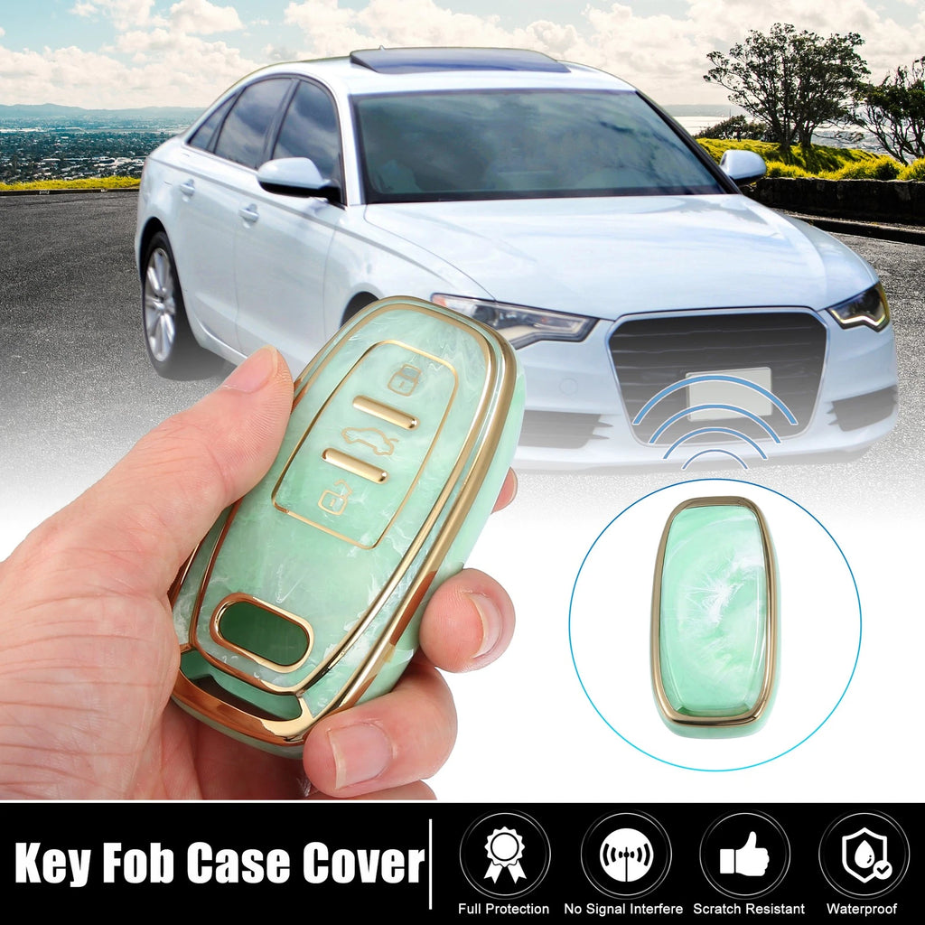 Key Fob Remote Cover 3 Button TPU Shell for Audi A6 (2012–2018)