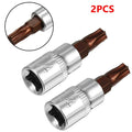 2Pcs T30 Torx Bit Socket for 1/4 Inch Drive Tools