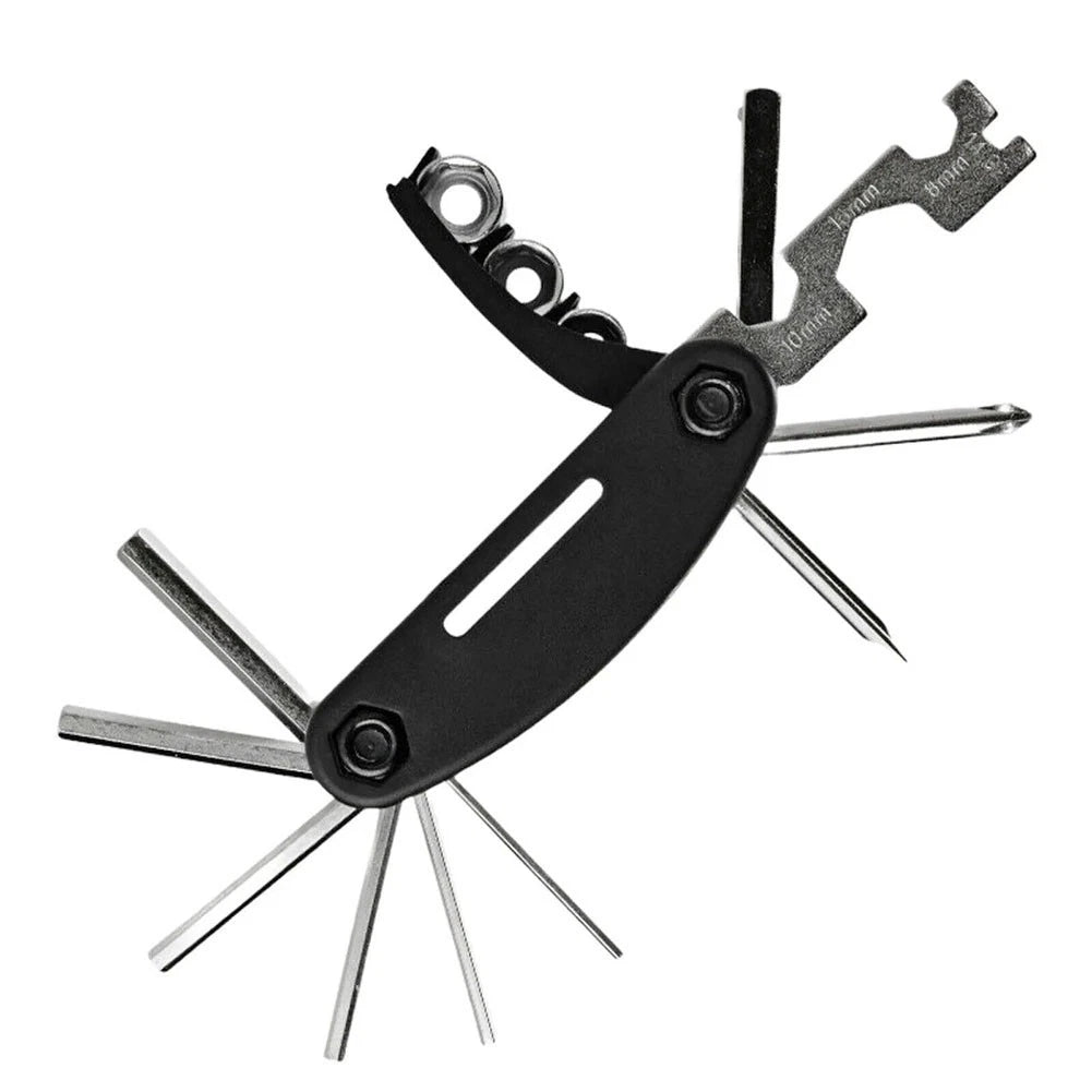 1pc 16-in-1 Folding Bicycle Repair Tool for Multi Function Bike