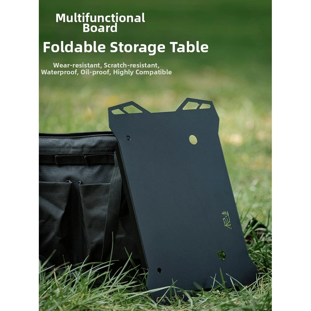 Foldable Camping Table with Storage for Outdoor Use (42x28x1.5cm)
