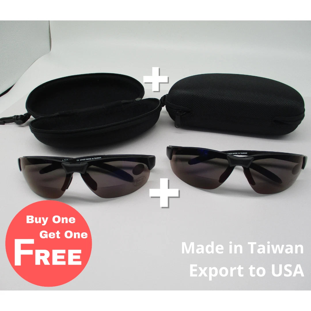 Polarized Bifocal Sunglasses with TR90 Frame +1.5 Magnification