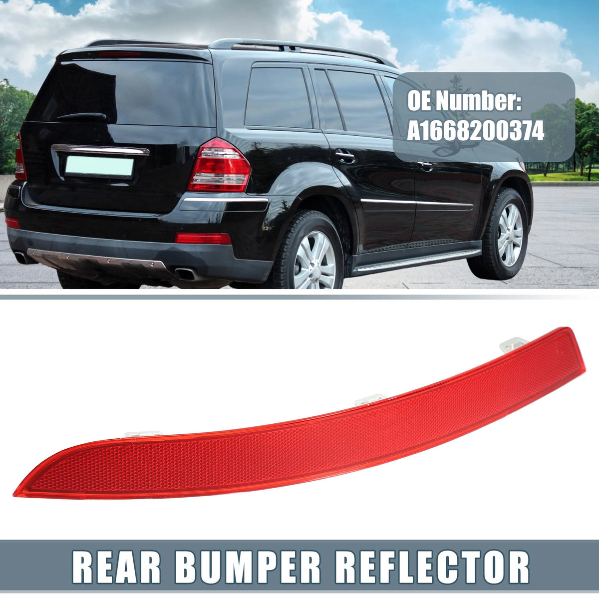 Rear Left Bumper Reflector Replacement for Mercedes-Benz GL450 (2013–2016)
