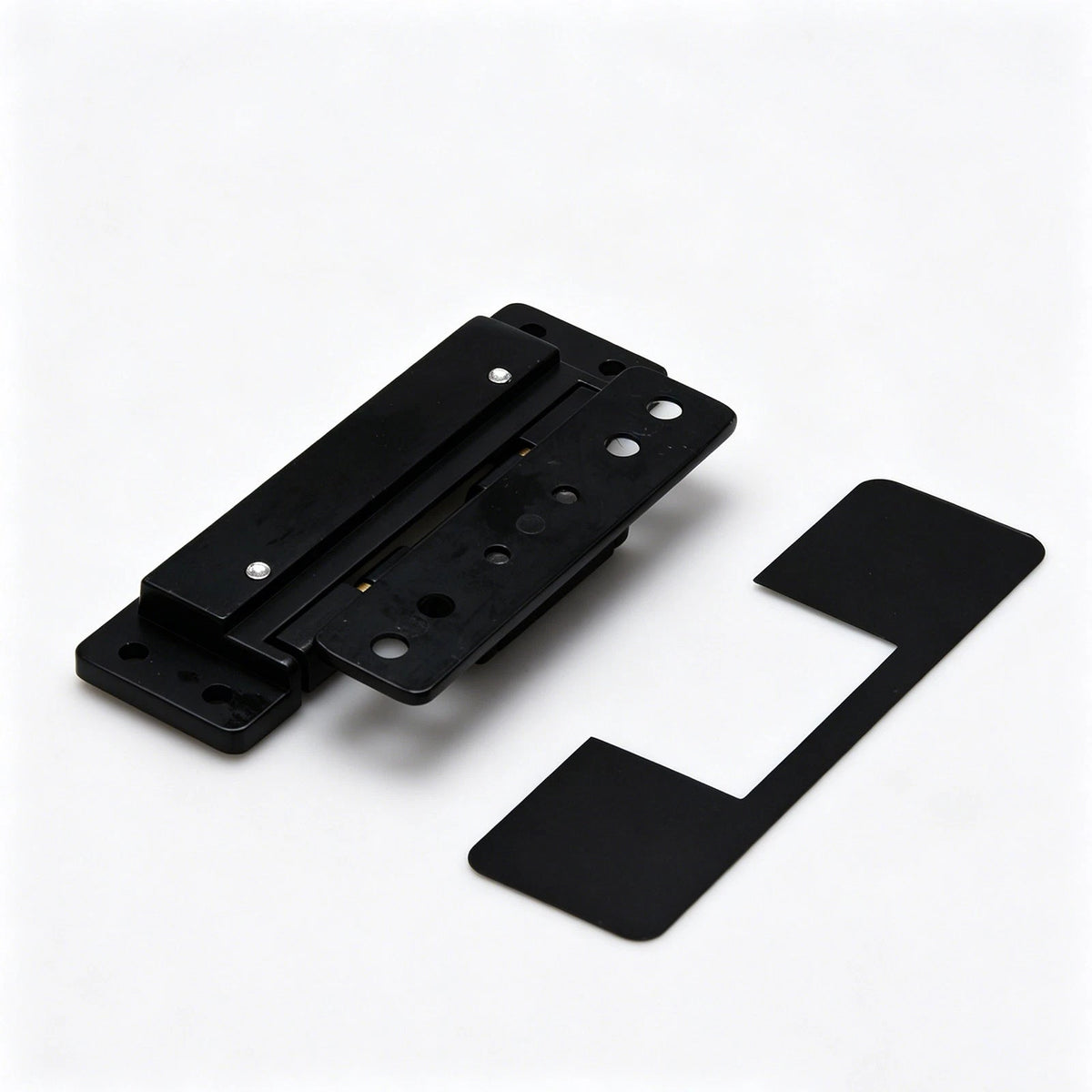 Adjustable Hidden Door Hinges for Cabinet (Zinc Alloy, Black)