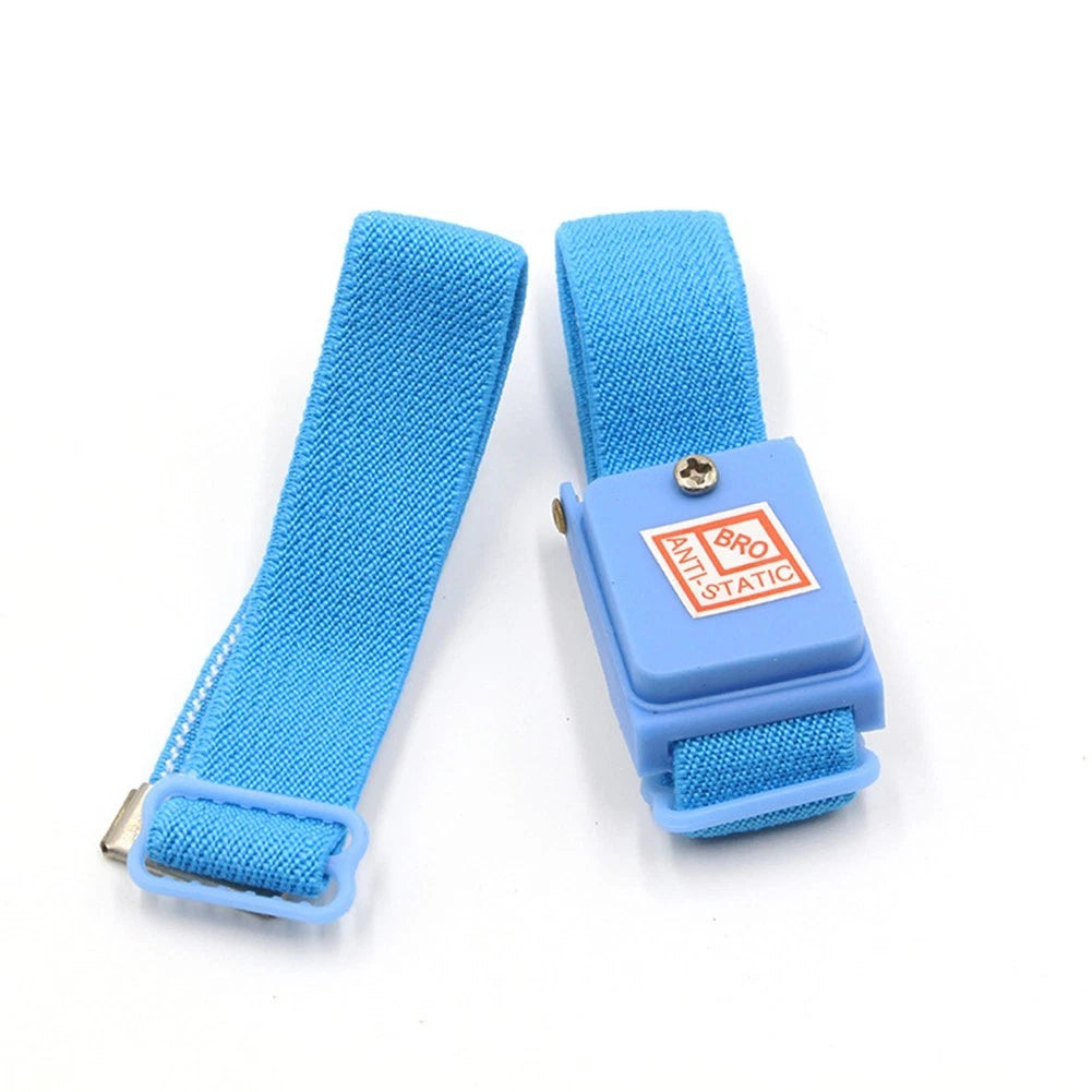 ESD Wrist Strap Adjustable Blue with Discharge Cable for Electronics