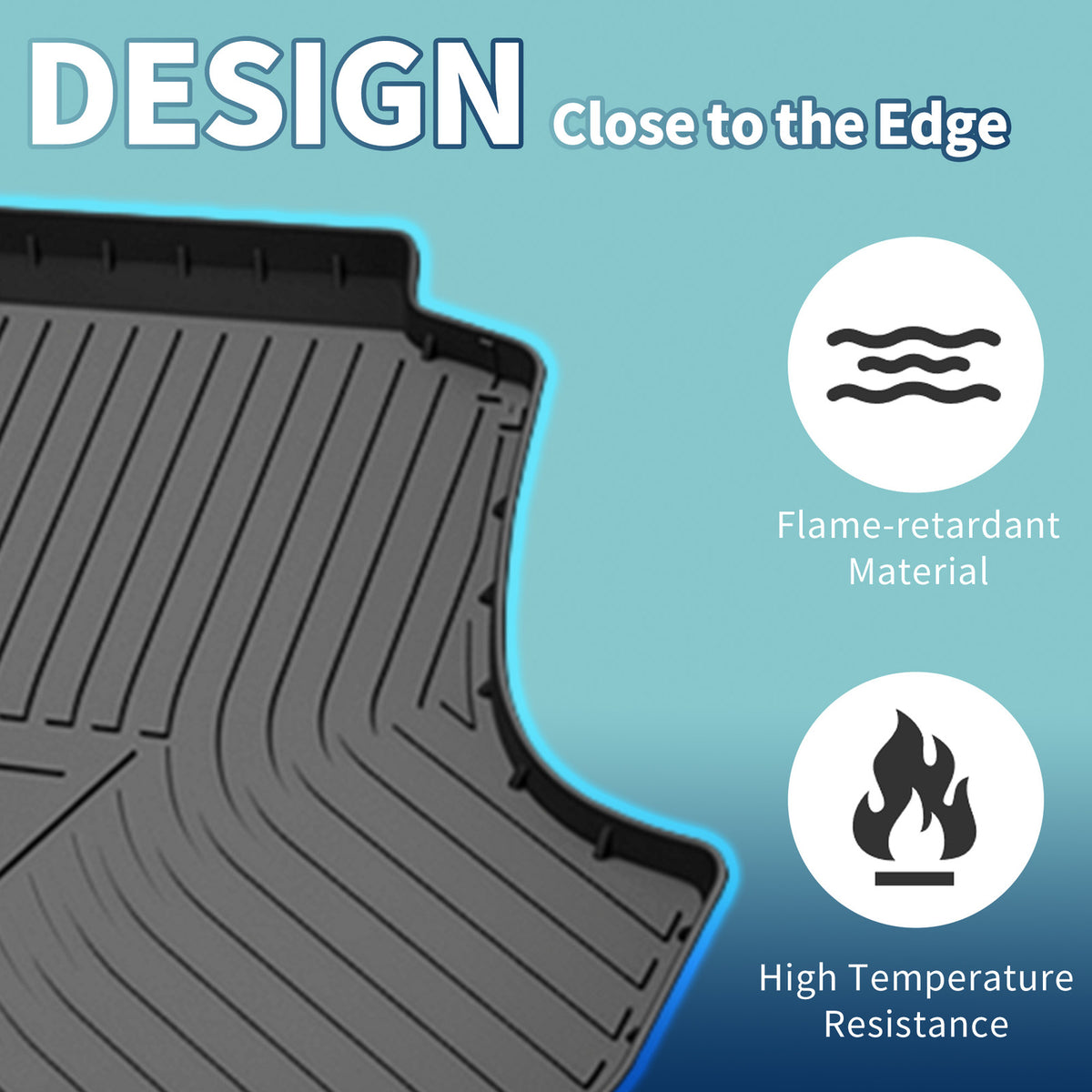 Cargo Liner Rear Trunk Mat TPE Flat Face for Lexus ES (2018–2024)