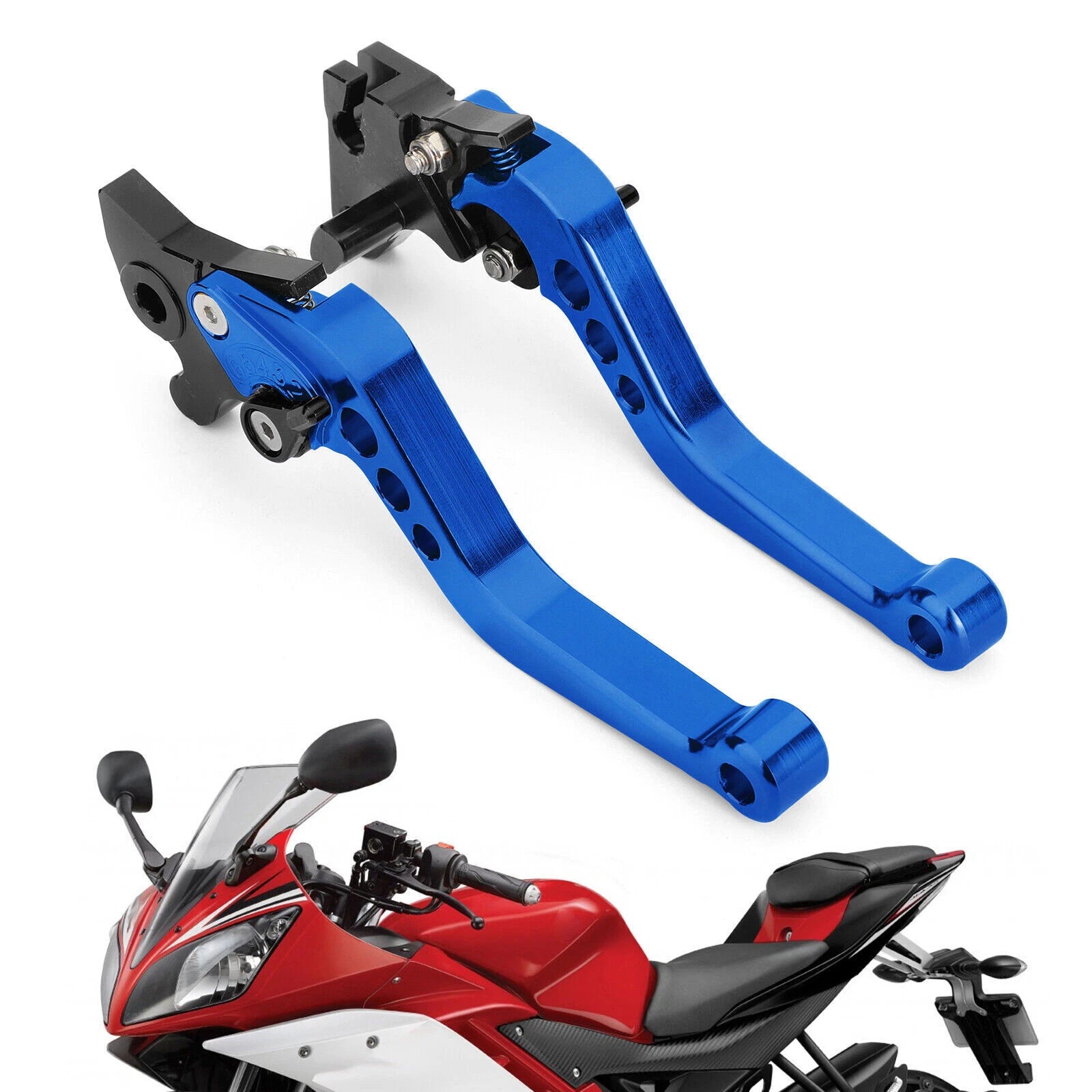 Set of 2 Brake Clutch Levers for Yamaha YZF-R15 (2008–2014) Blue T9