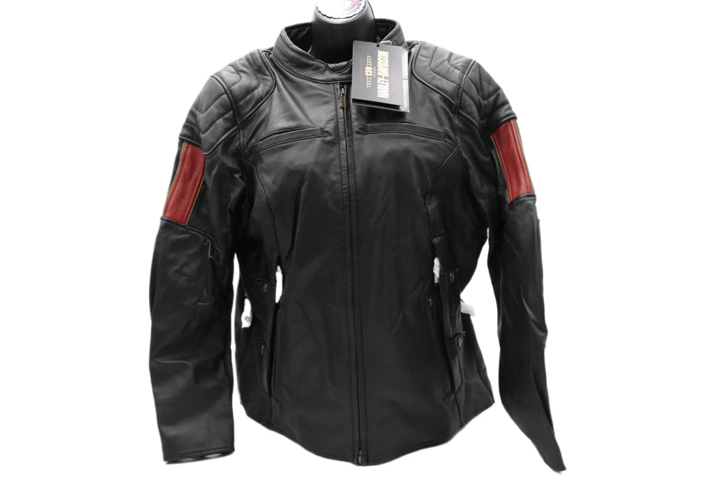 Nostalgia Triple Vent Leather Jacket for Harley-Davidson (X-Large)