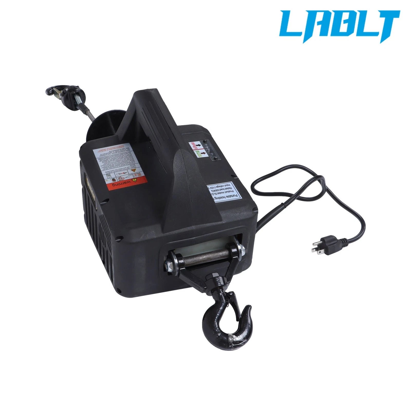2X Portable Electric Hoist Winch 1100lbs Wireless Remote Control 1500W