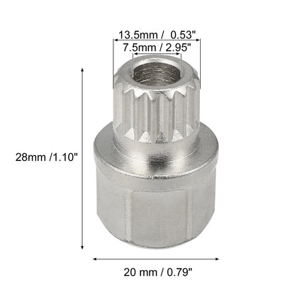 Wheel Lock Key for BMW 32-16PT Hollow Car Anti Theft Lug Nut Removal (—)