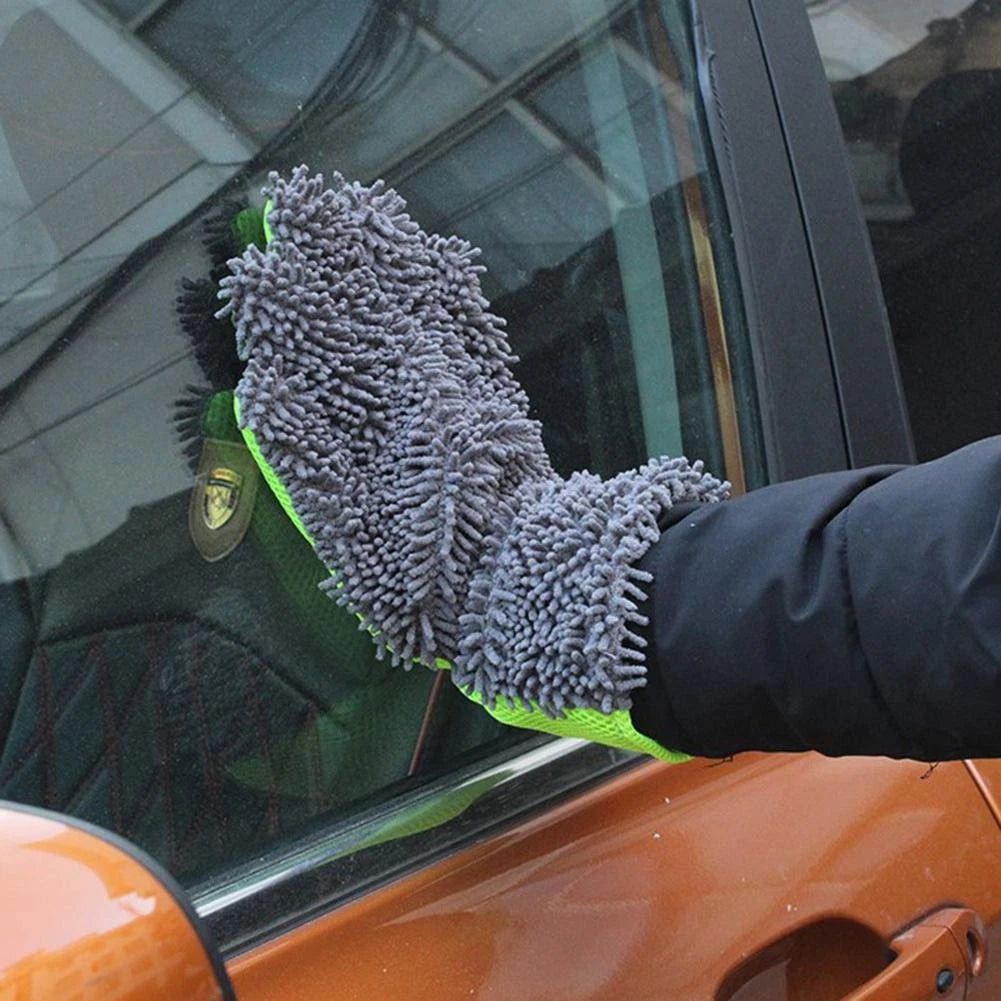 Microfiber Cleaning Gloves for Car Wash (2X)