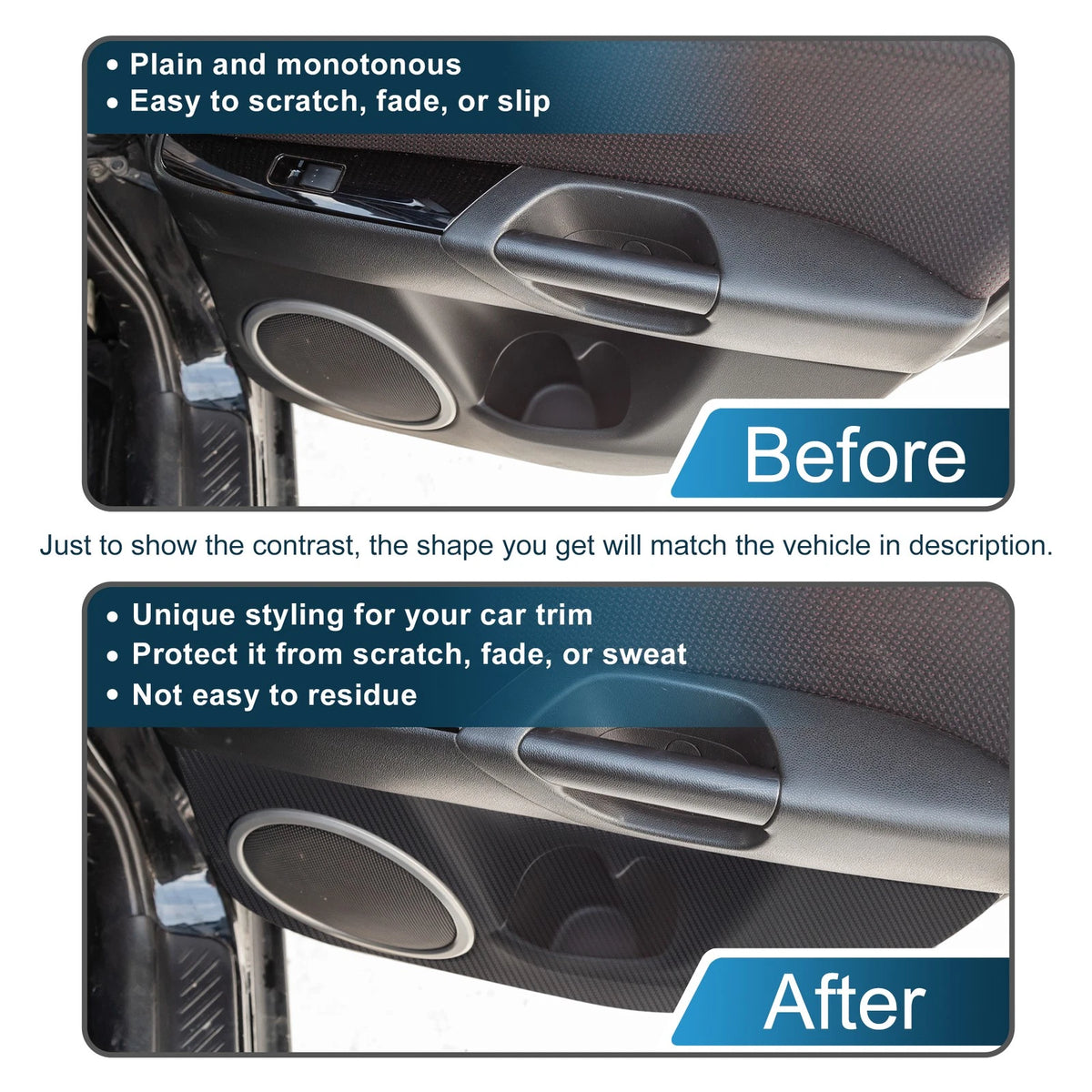Set of 2 Door Kick Guards for Mazda Atenza (2017–2019) Front Rear