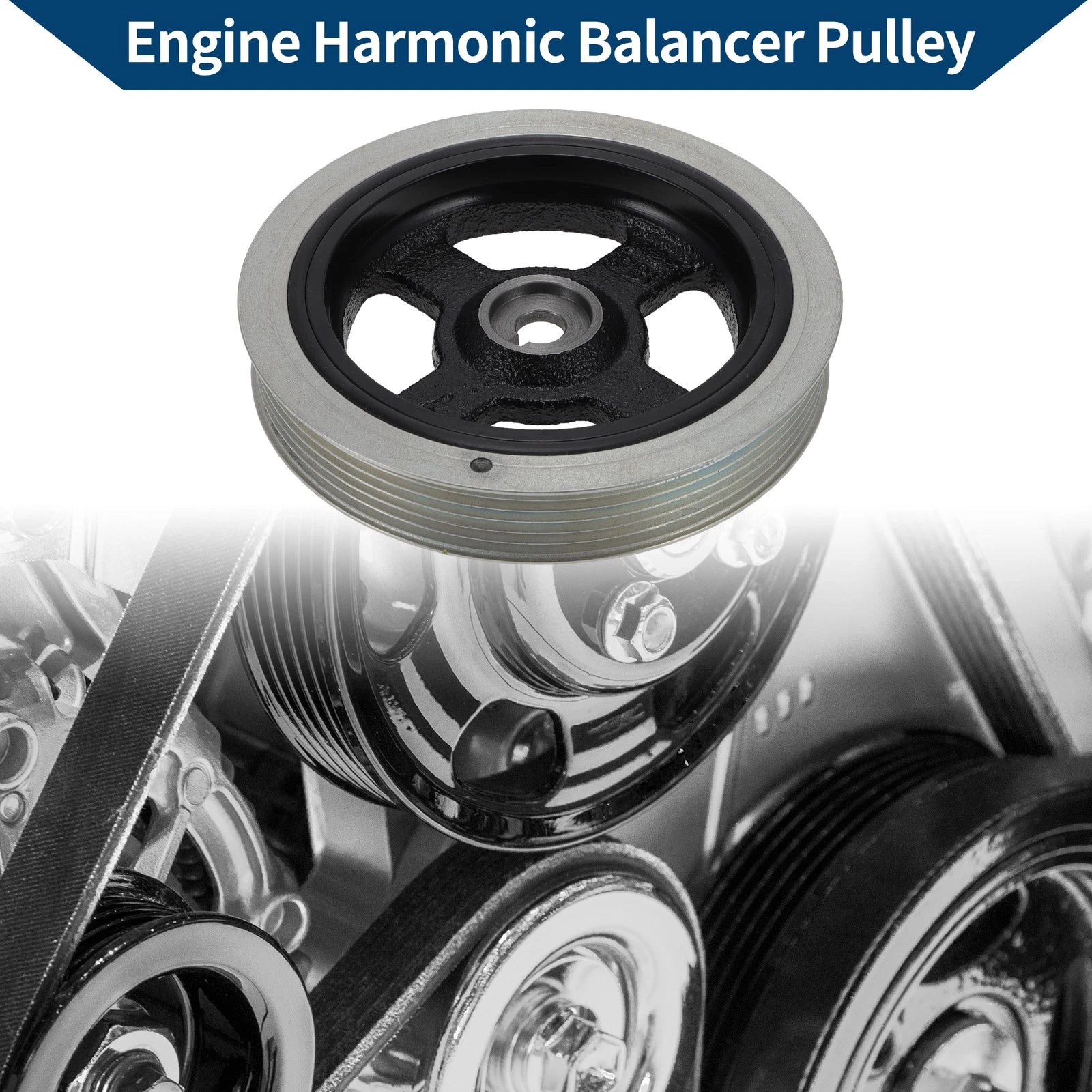 Engine Harmonic Balancer Crank Pulley OEM Replacement for Hyundai Accent (2000–2006)