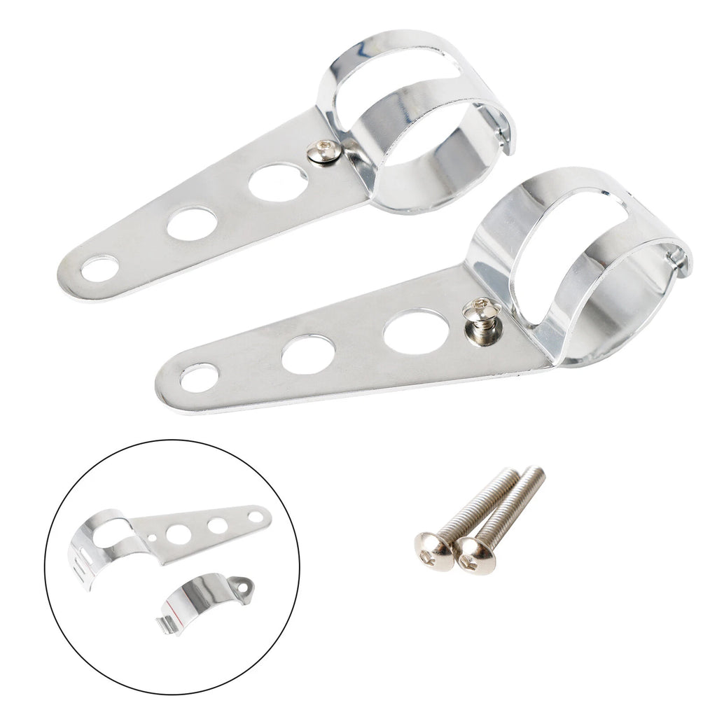 Chrome Headlight Bracket for Universal Fit (43-50mm) T9