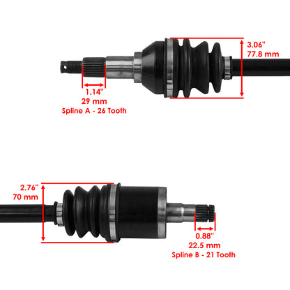 Front Left Right CV Axle Replacement for Can-Am Outlander 1000 6x6 (2019–2023)