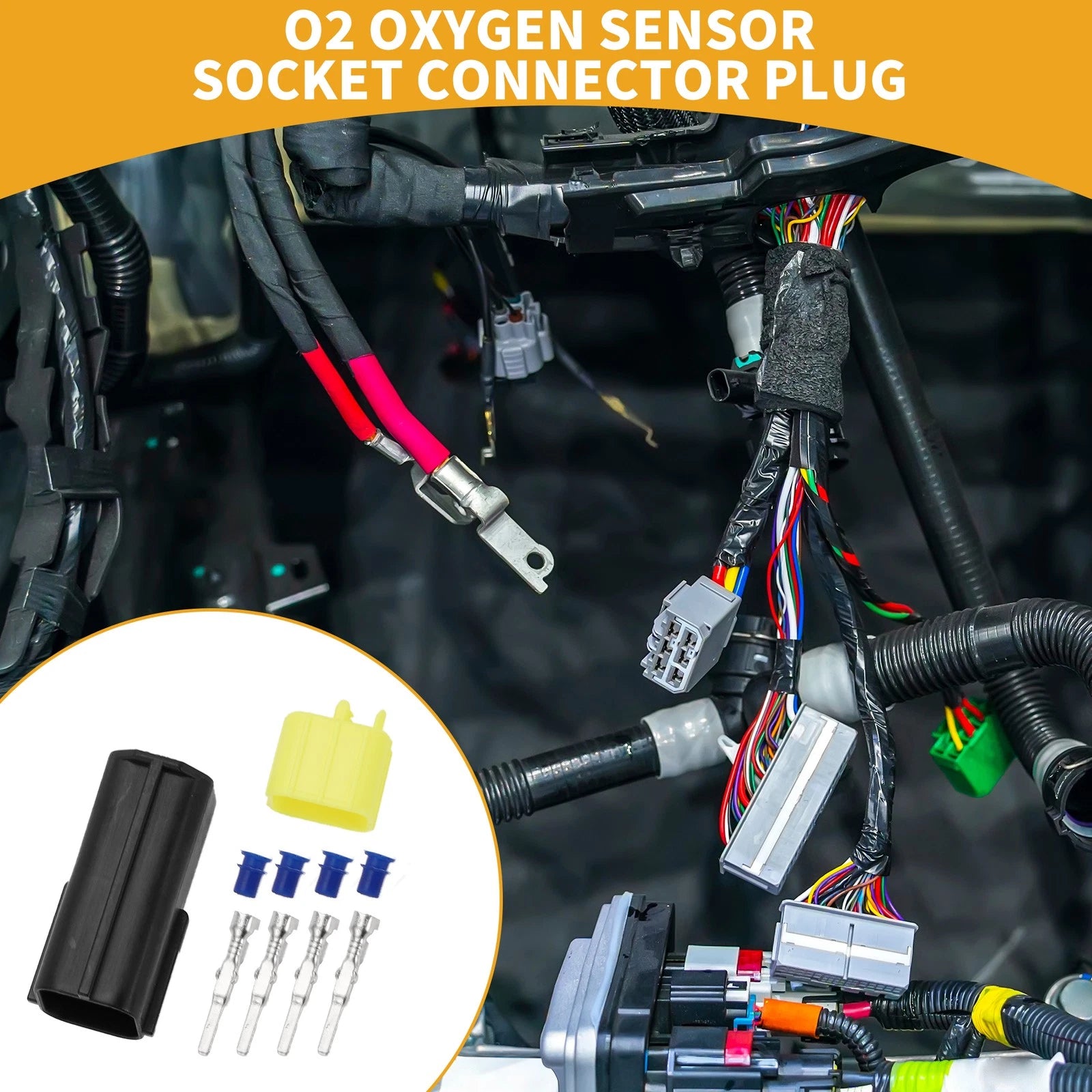 4 Pin O2 Oxygen Sensor Socket Connector Plug for Mazda