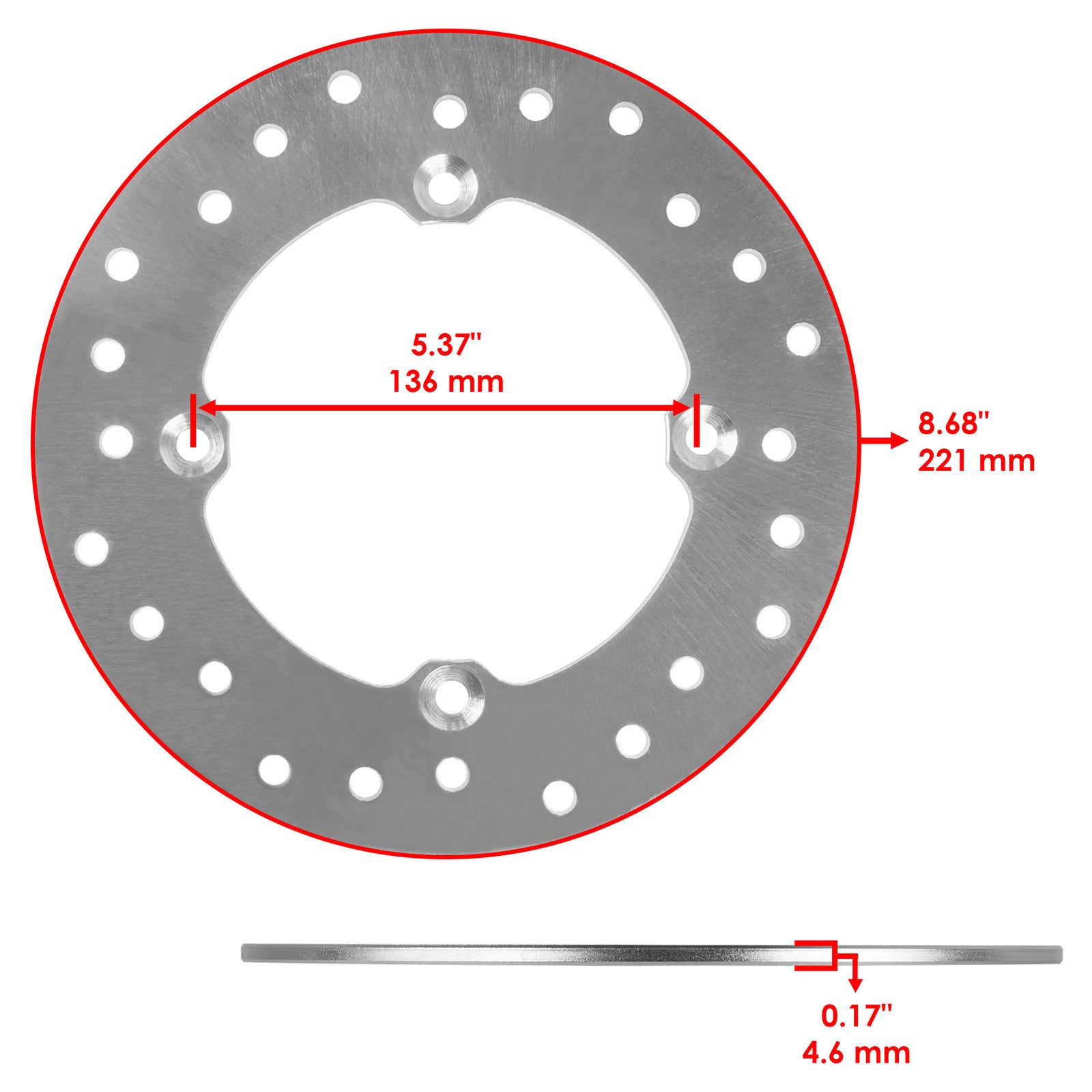Front and Rear Brake Disc Rotor Set for CanAm (705601178) (705600999)