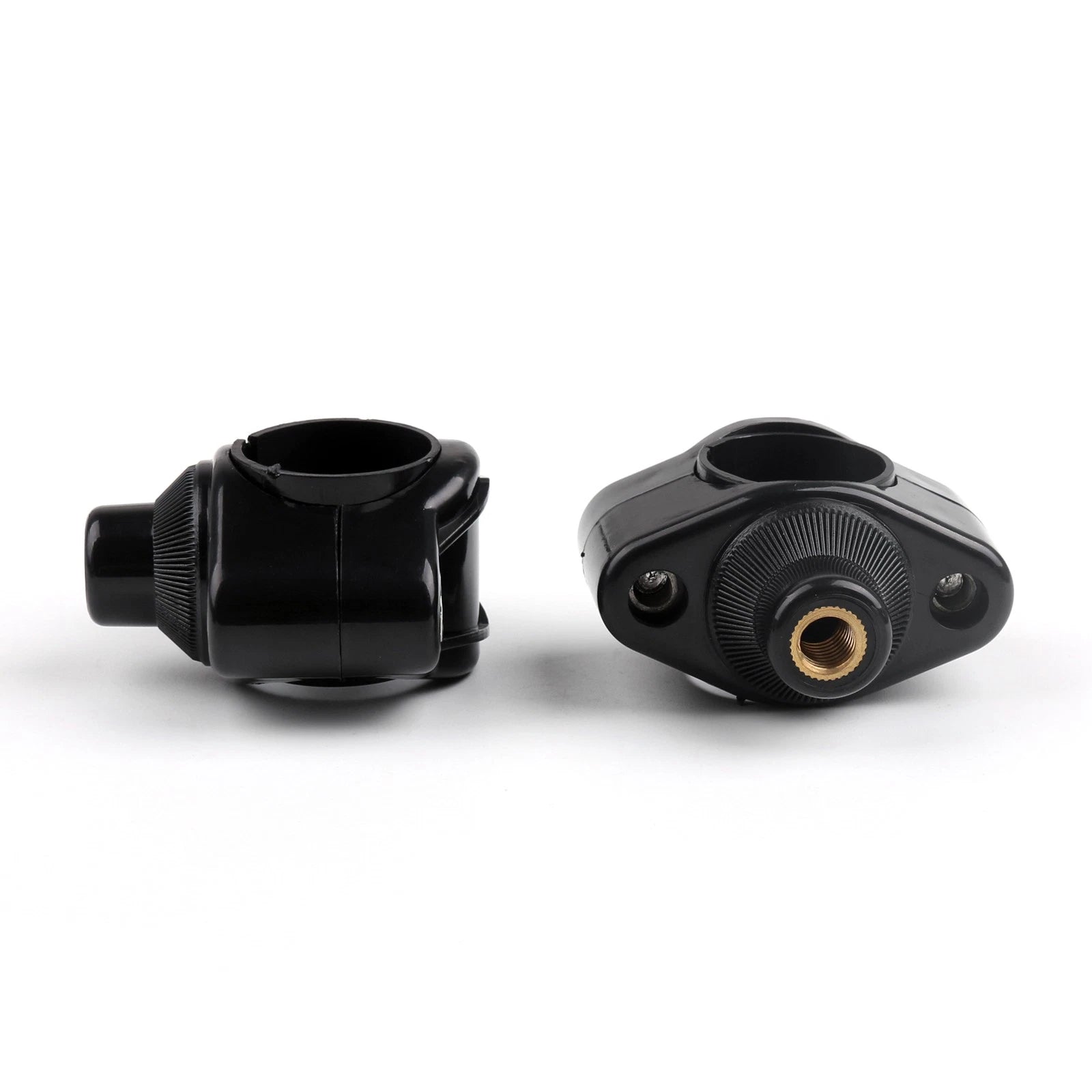 Set of 2 Windshield Mounting Hardware Handlebar Clamps for Universal (1" & 1 1/8")