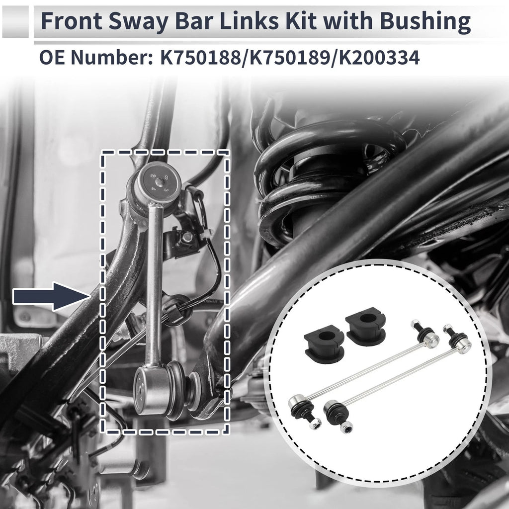 Front Stabilizer Bar Links with 2 Pcs Bushing for GMC Terrain (2010–2012)