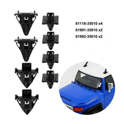 Set of 8 Body Fender Cowl Clips for Various Makes and Models