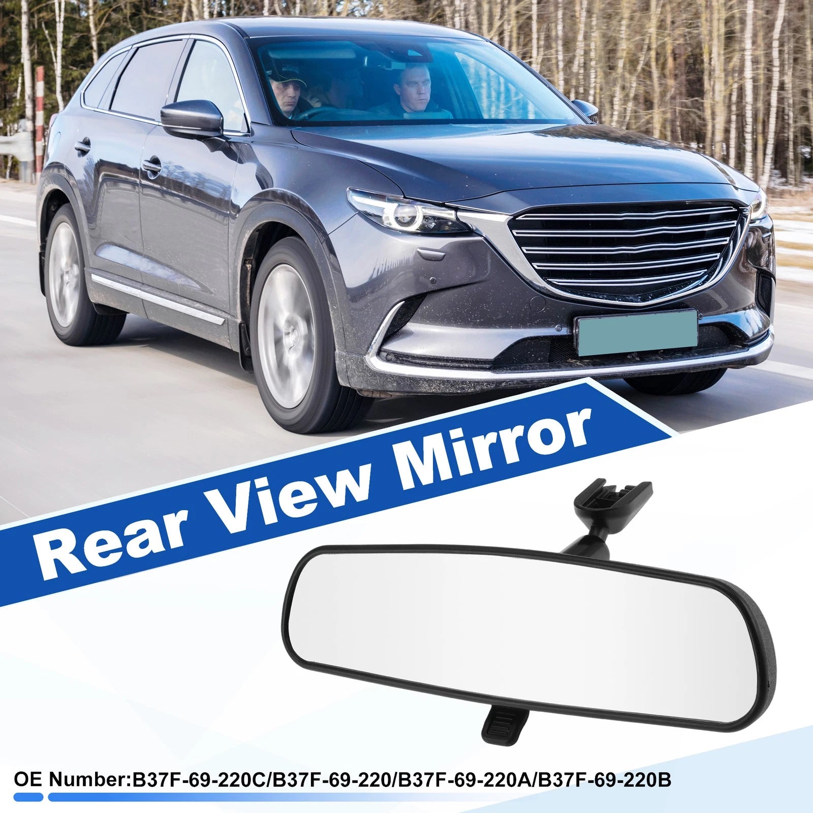 Interior Rearview Mirror for Mazda 2 2011–2014 OEM Replacement