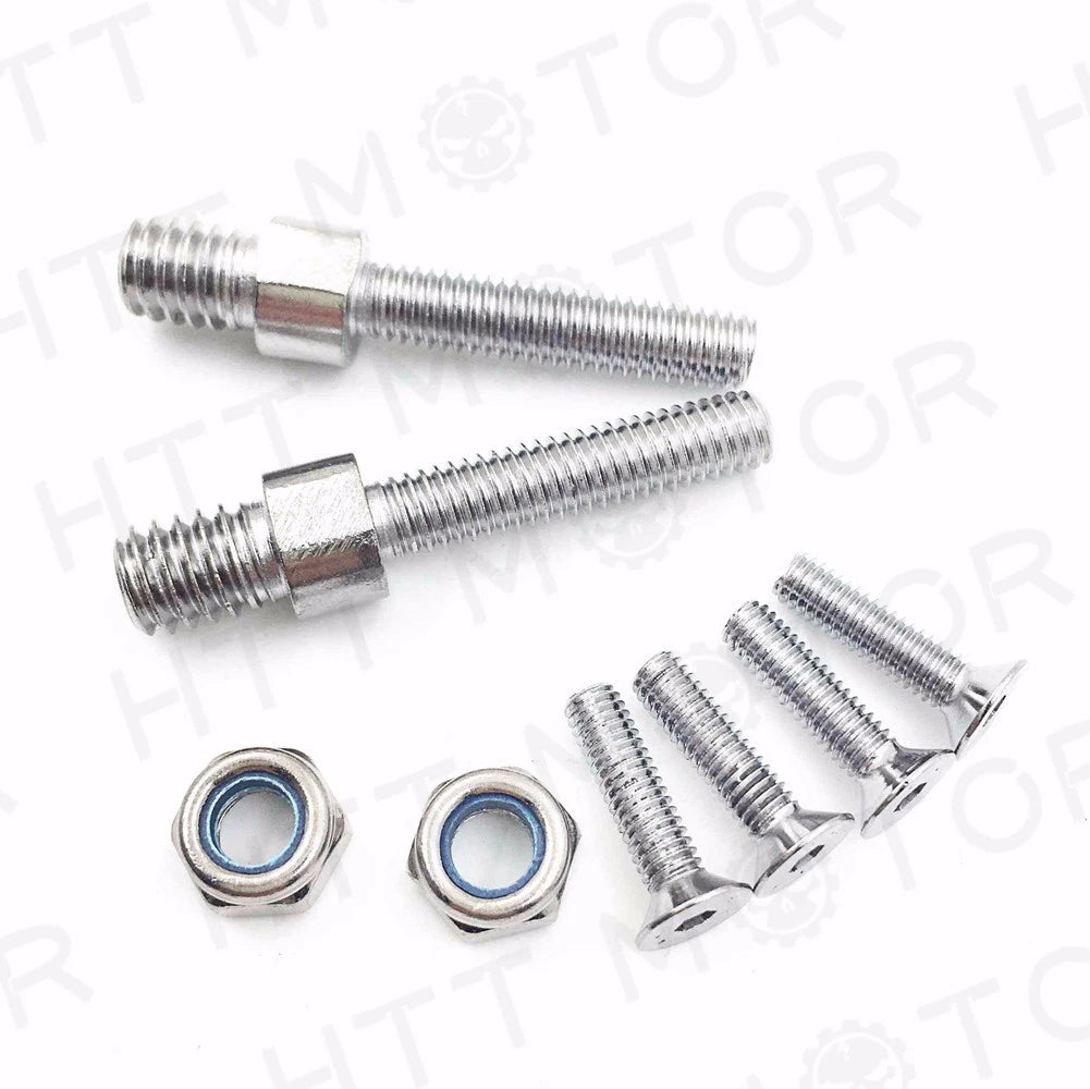 Set of 4 Motorcycle Mirror Bolts Screws 5mm/6mm for HTTMT