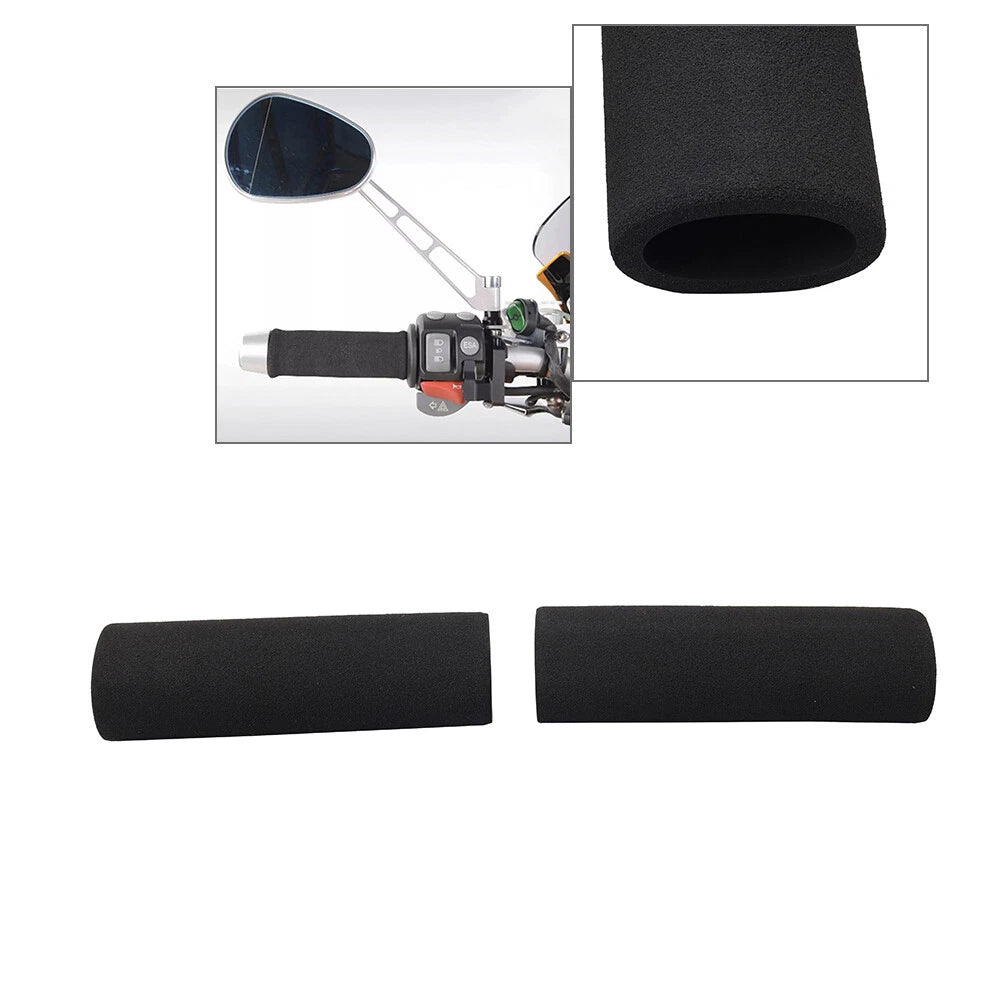 2 Pcs Universal Motorcycle Handlebar Grip Covers Foam Hand Grip Cover