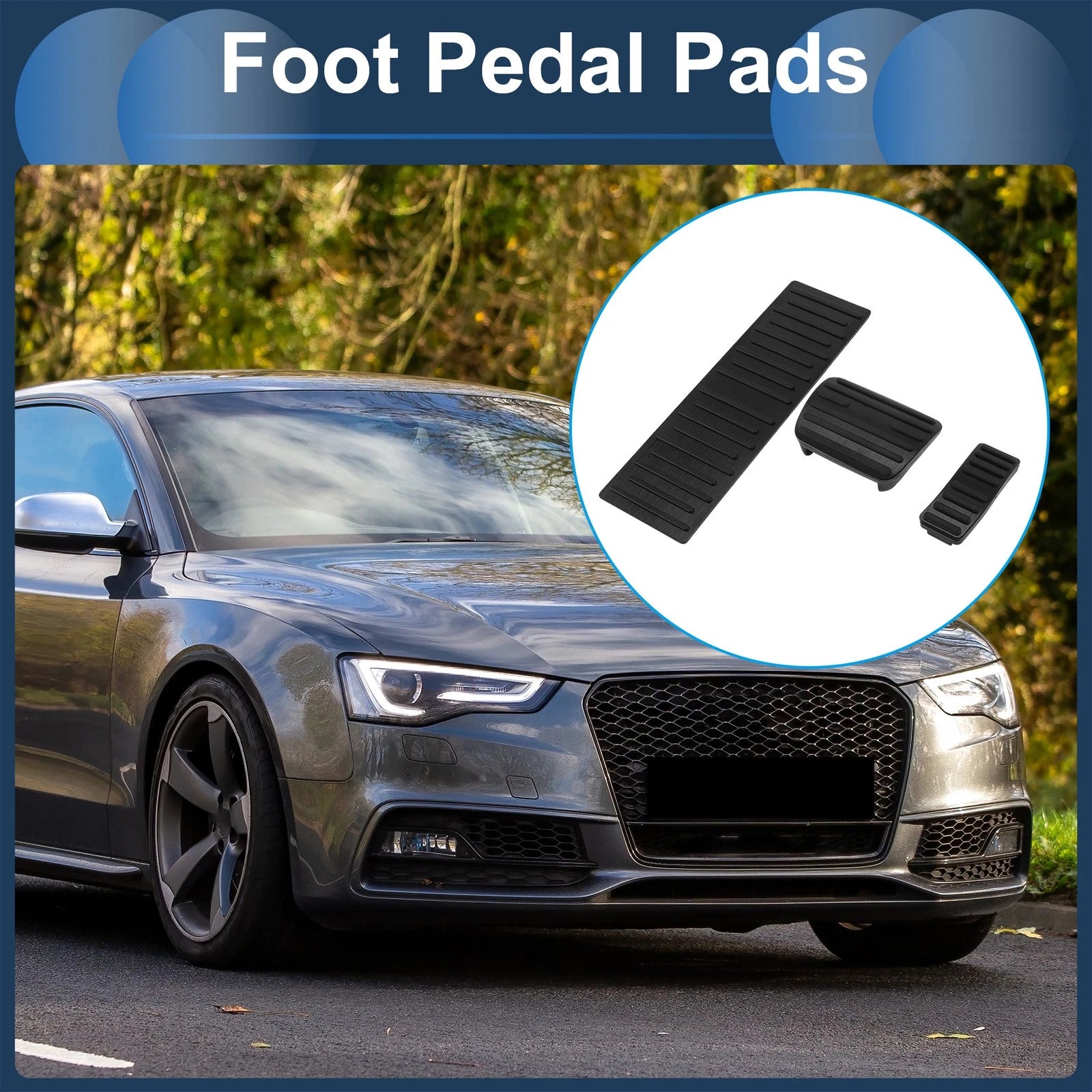 3 Pc Automatic Accelerator Pedal Covers for Audi A4 A5 A6 Q5 (2014–2020)